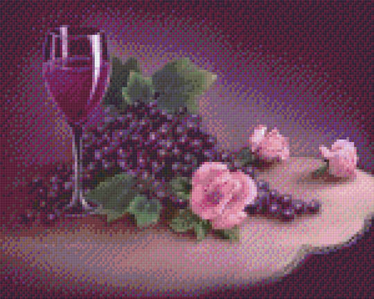 Wine And Roses Nine [9] Baseplate PixelHobby Mini-mosaic Art Kit